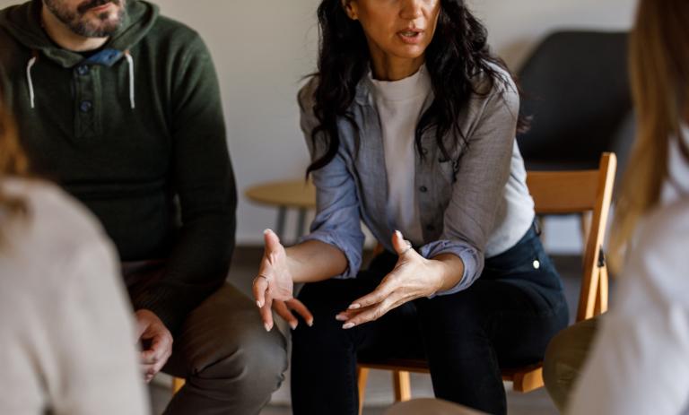 Group in counselling session