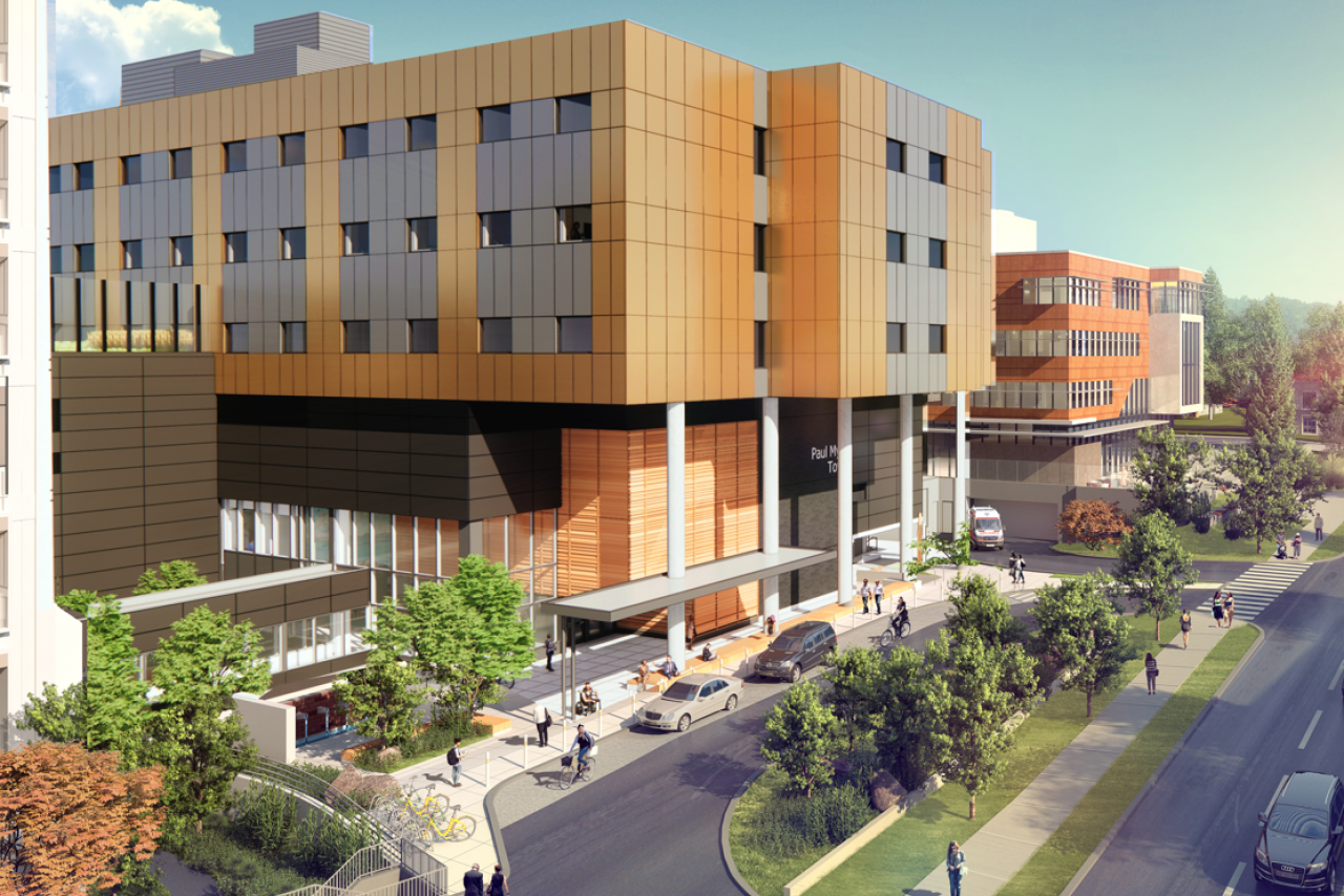 Rendering of the new Paul Myers Tower at Lions Gate Hospital