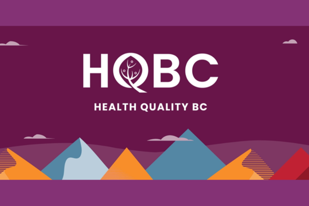 Health Quality BC graphic with mountains