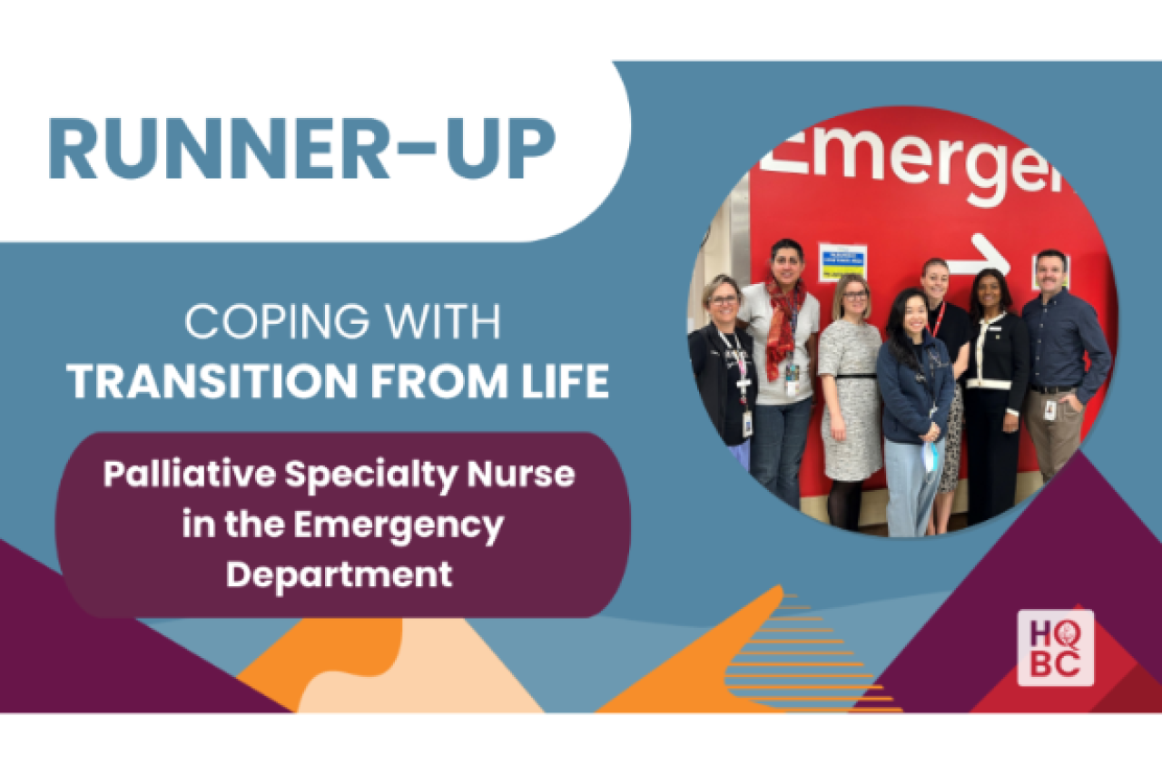 Graphic showing the Palliative specialty nurse team in the emergency department