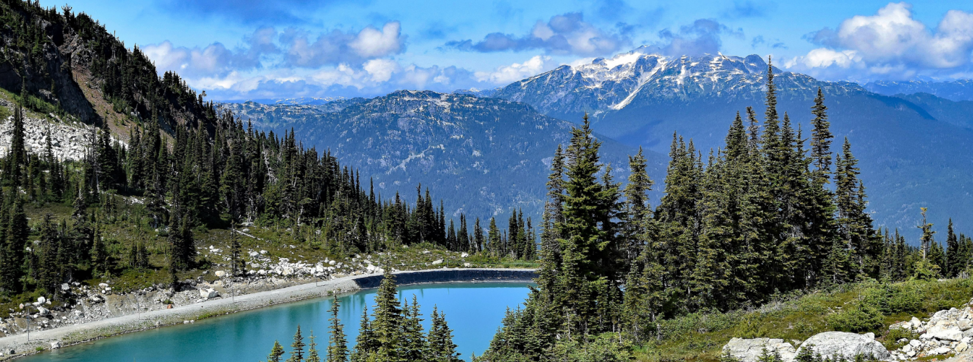 Mountains and lake in Whistler Pemberton area.