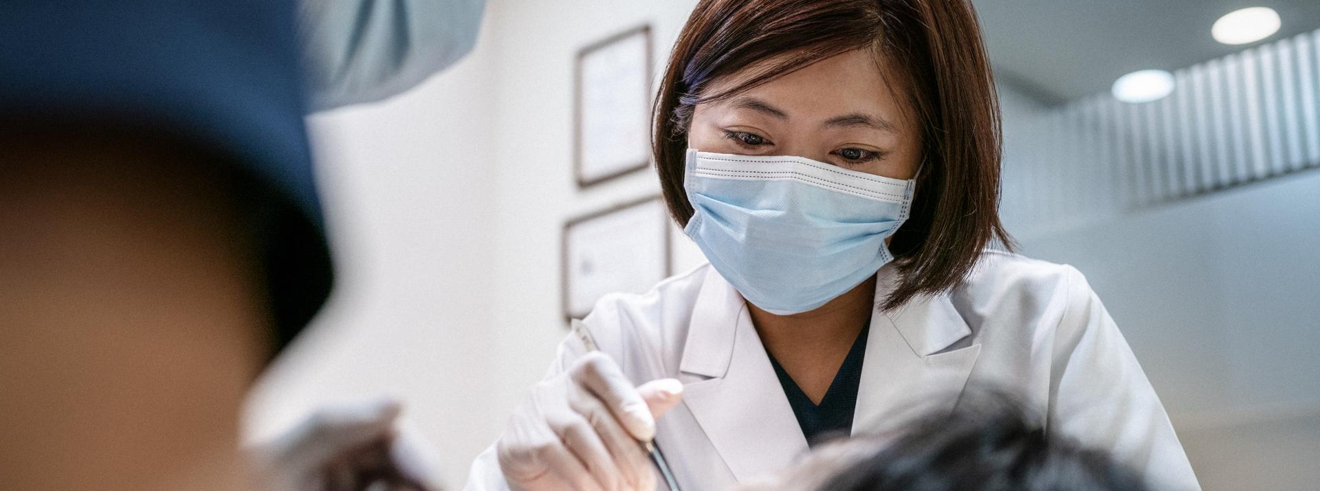 dentist with patient