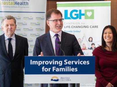 Adrian Dix announcing new LGH acute facility