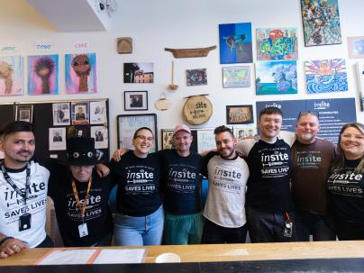 From left: Insite team members Carlo Campodonico, Doug Everett, Dar Michaleski, Adam Flood, Matt Wiley, Kyle Yrjola, Jeff West and Kelsey Rothwell.